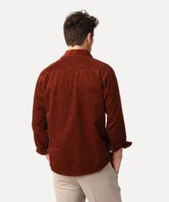 Less Worries Cord Shirt Brick