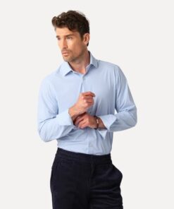 Less Worries Power Stretch Shirt Light Blue