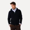 Less Worries Cashmere Blend Hoodie Navy