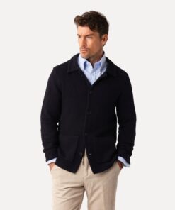 Less Worries Link Knit Cardigan Navy