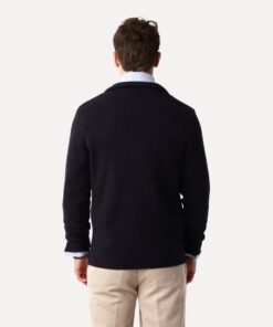 Less Worries Link Knit Cardigan Navy