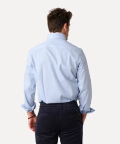 Less Worries Pinstripe Shirt Blue