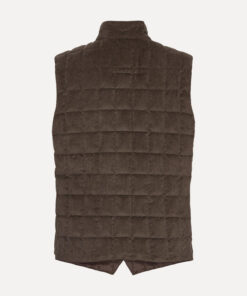 Less Worries Tech Cord Vest Chocolate