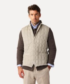 Less Worries Tech Cord Vest Light Sand