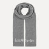 Less Worries Cashmere Blend Logo Scarf Grey