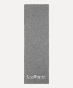 Less Worries Cashmere Blend Logo Scarf Grey
