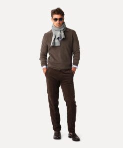 Less Worries Cashmere Blend Logo Scarf Grey