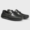 Boss Nappa Leather Driver Shoes With Branded Hardware Black
