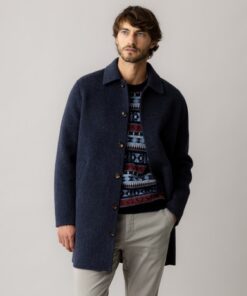 Mos Mosh Gallery MMGBarkley Wool Coat Salute Navy