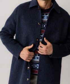 Mos Mosh Gallery MMGBarkley Wool Coat Salute Navy
