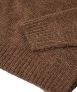Mos Mosh Gallery MMGCarlos Crew Neck Knit Chocolate Brown Melange