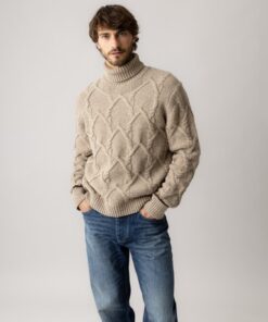 Mos Mosh Gallery MMGBarnie Cable Rollneck Knit Incense