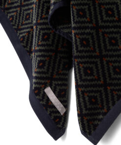 Pelle Vaväre Bath Towel Seskarö 70×140 Dark Blue/Green/Cognac