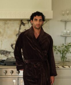 Pelle Vävare Men´s Bathrobe Torekov Espresso Brown