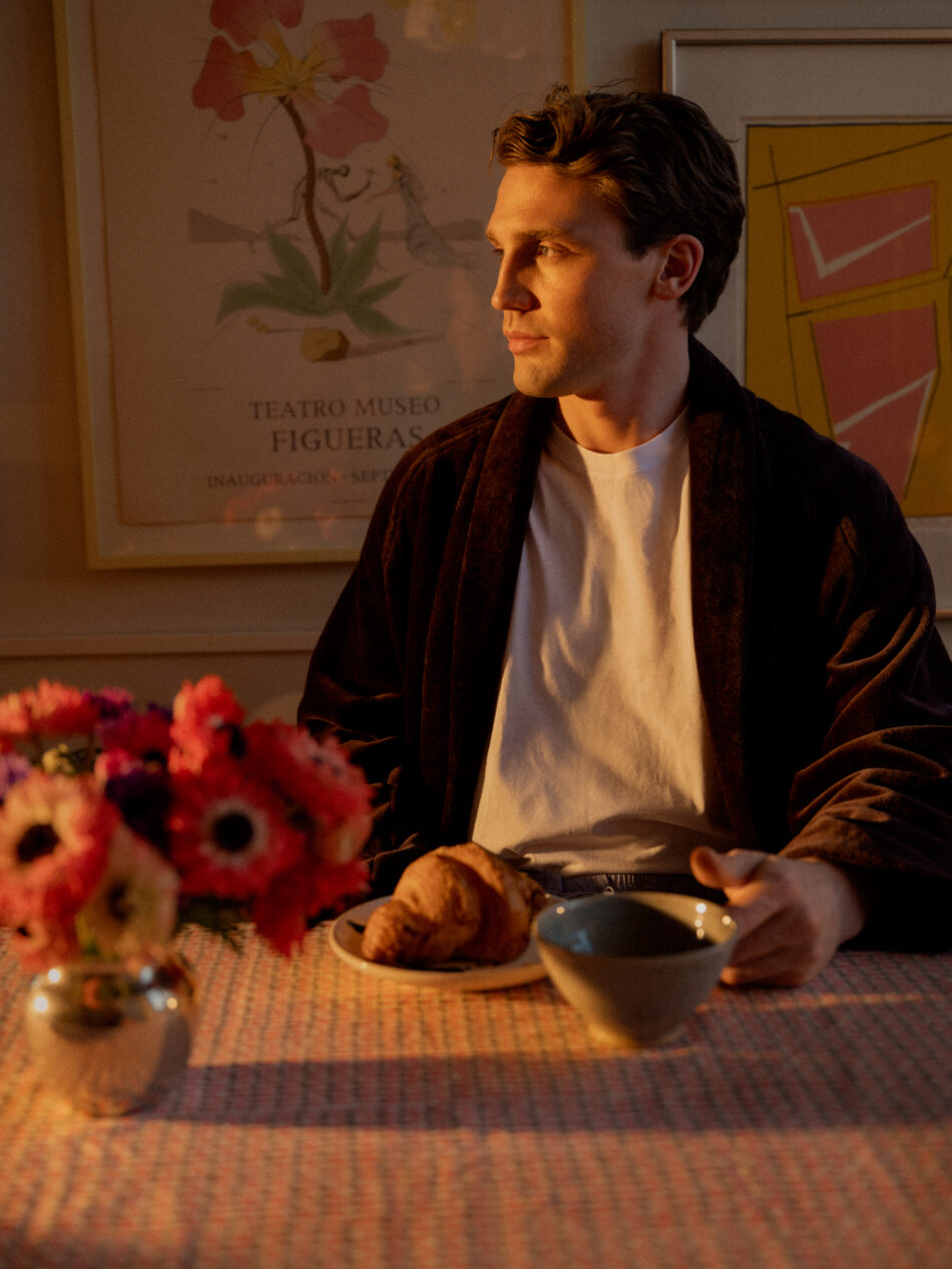 Pelle Vävare Men´s Bathrobe Torekov Espresso Brown