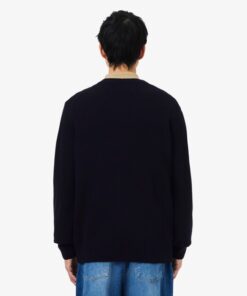 Lacoste Wool Crew Neck Sweater Midnight Blue