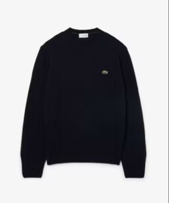 Lacoste Wool Crew Neck Sweater Midnight Blue