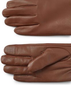 Tommy Hilfiger Essential Flag Leather Gloves Brown