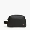 Tommy Hilfiger Perforated Pocket Enamel Flag Washbag Black