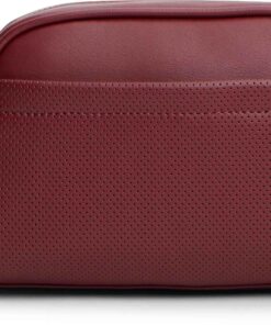 Tommy Hilfiger Perforated Pocket Enamel Flag Washbag Bordeaux
