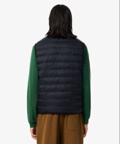 Lacoste Water Repellent Puffed Windbreaker Vest Black