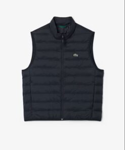 Lacoste Water Repellent Puffed Windbreaker Vest Black