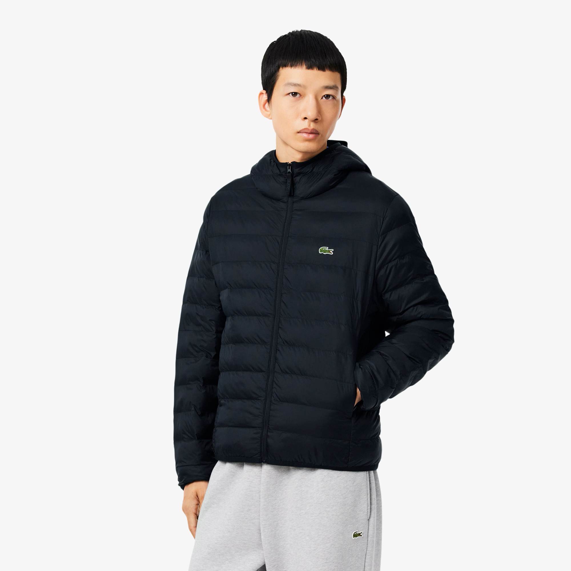 Lacoste Water Repellent Down Windbreaker Black