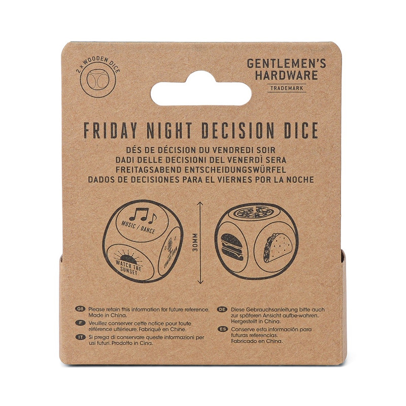 Gentlemen's Hardware Friday Night Dice (set of 2)