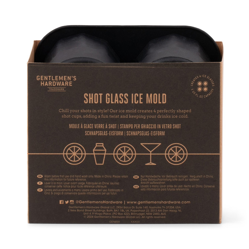 Gentlemen’s Hardware Ice Cube Shot Glass Mould