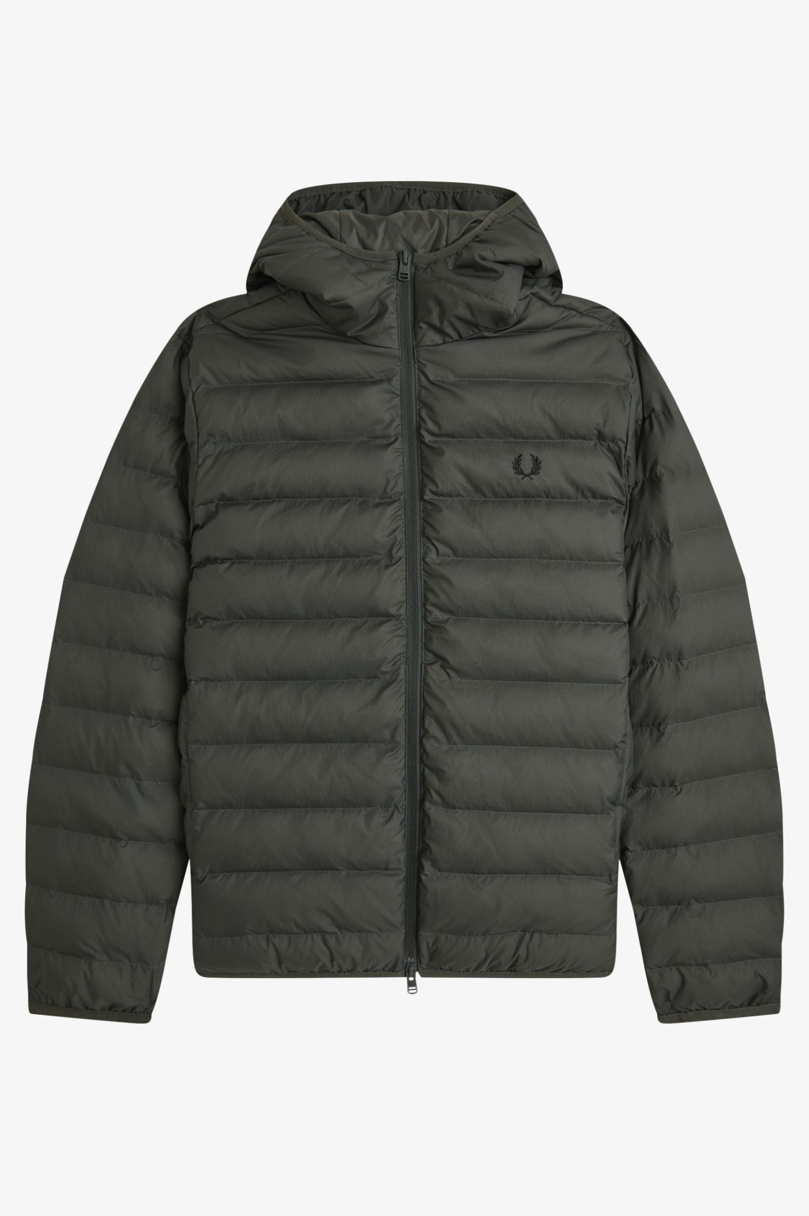 Fred Perry Hooded Insulated Jacket Field Green