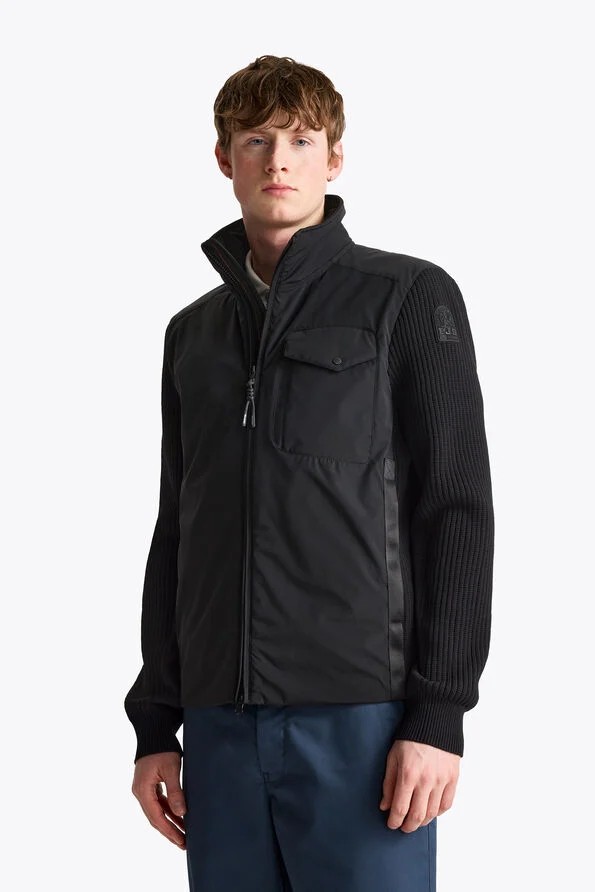 Parajumpers Steel River Hybrid Cardigan Black