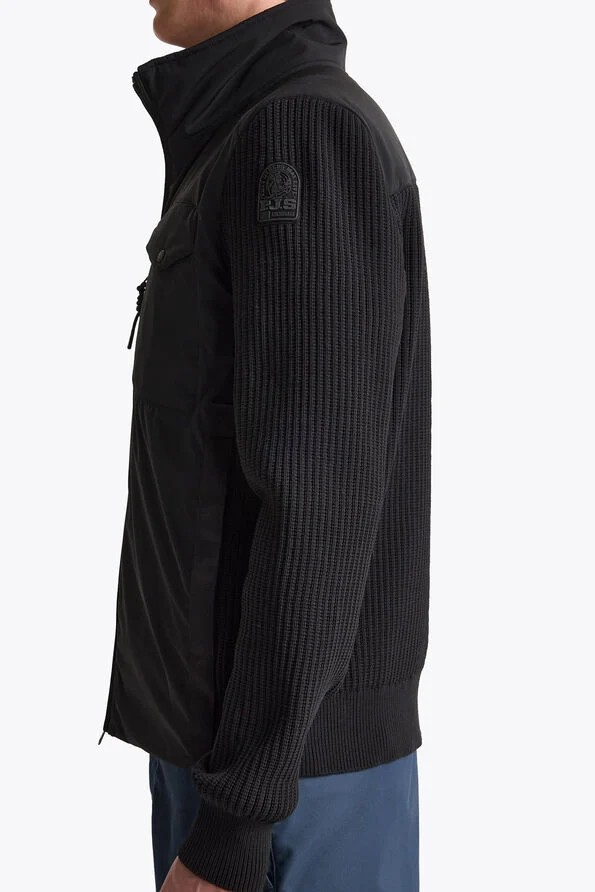Parajumpers Steel River Hybrid Cardigan Black