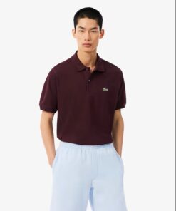 Lacoste Classic Fit L.12.12 Original Polo Shirt Dark Burgundy