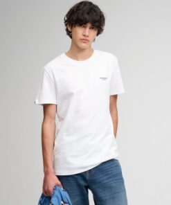 Superdry Essential Stacked Logo Embroidered T-shirt Optic White