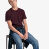 Superdry Essential Serif Logo Embroidered T-Shirt Tawny Port Marl