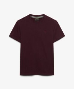Superdry Essential Serif Logo Embroidered T-Shirt Tawny Port Marl