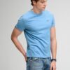 Superdry Essential Serif Logo Embroidered T-Shirt Fresh Blue Grit