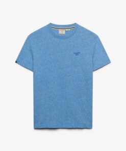 Superdry Essential Serif Logo Embroidered T-Shirt Fresh Blue Grit