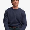 Superdry Essential Stacked Logo Crew Sweatshirt Soft Navy