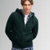Superdry Essential SD Co Logo Zip Hoodie Heritage Dark Pine Green