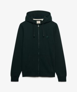 Superdry Essential SD Co Logo Zip Hoodie Heritage Dark Pine Green