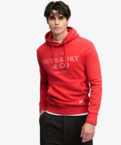 Superdry 1954 Company Relaxed Hoodie Base Red