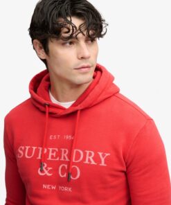 Superdry 1954 Company Relaxed Hoodie Base Red