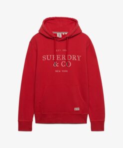 Superdry 1954 Company Relaxed Hoodie Base Red