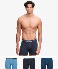 Superdry Superdry & Co Boxer Triple Pack Navy Marl/Indigo Marl/BlueGrit