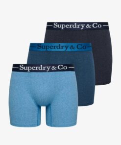 Superdry Superdry & Co Boxer Triple Pack Navy Marl/Indigo Marl/BlueGrit