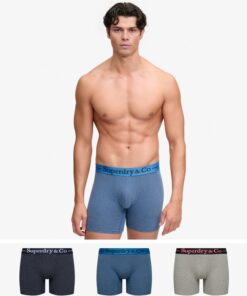 Superdry Superdry & Co Boxer Triple Pack Blue Polka/Stripe