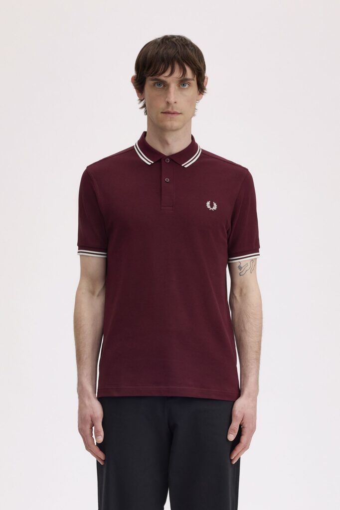 Fred Perry The Fred Perry Shirt Oxblood / Ecru
