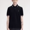 Fred Perry The Fred Perry Shirt Black / Ecru / Laurel Wreath Green