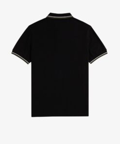 Fred Perry The Fred Perry Shirt Black / Ecru / Laurel Wreath Green